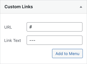 Text menu item