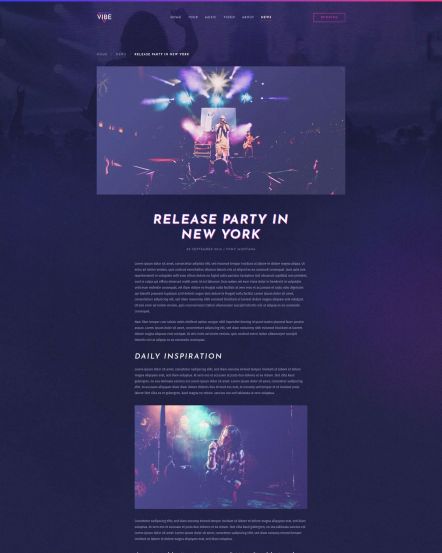 Vibe WordPress theme Post Layout