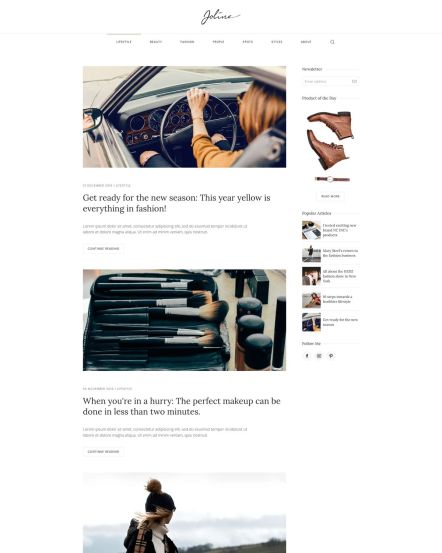 Joline Joomla template Post Category Layout