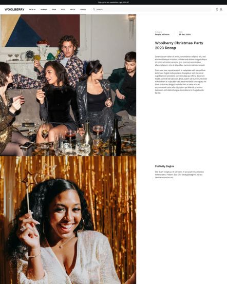 Woolberry Joomla template Post Sections Layout