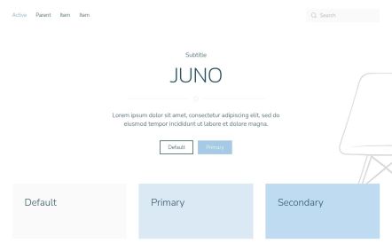 Juno Joomla template UI Elements in White Blue Style