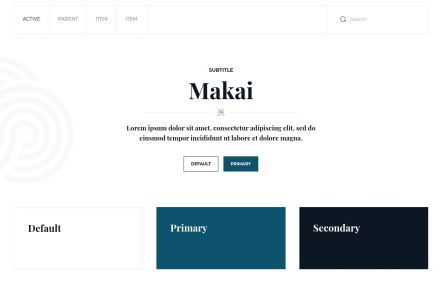 Makai Joomla template UI Elements in Default Style
