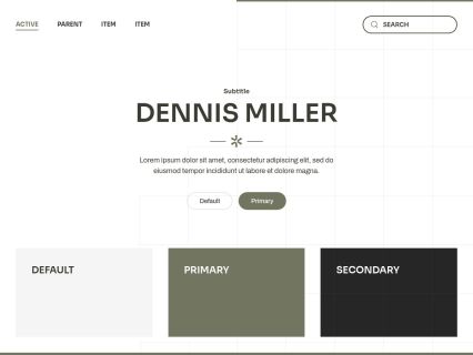Dennis Miller Joomla Template White Green Style