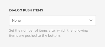 Push items