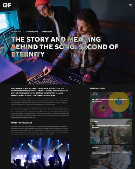 Quantum Flares Joomla template Post Layout