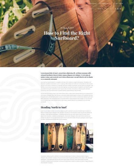 Makai Joomla template Post Layout