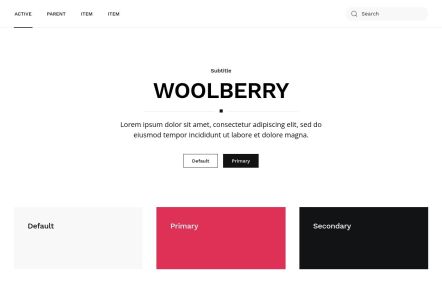 Woolberry Joomla template UI Elements in Default Style