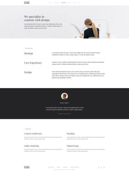 Fuse Joomla template Services Layout