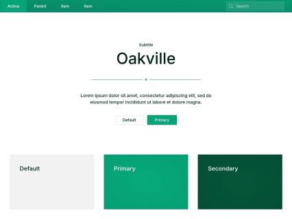 Oakville Joomla Template White Green Style