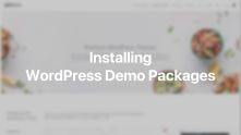 Installing WordPress Demo Packages Documentation Video for WordPress