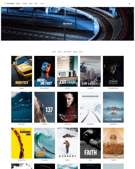 Framerate WordPress theme Movie Category Layout