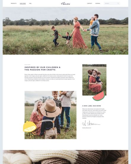 Balou Joomla template About Layout