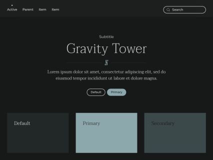Gravity Tower WordPress Theme Dark Blue Style