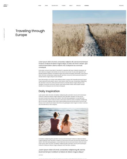 Jack Baker Joomla template Post Layout