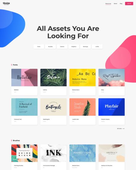 Design Bites Joomla template Resource Categories Layout