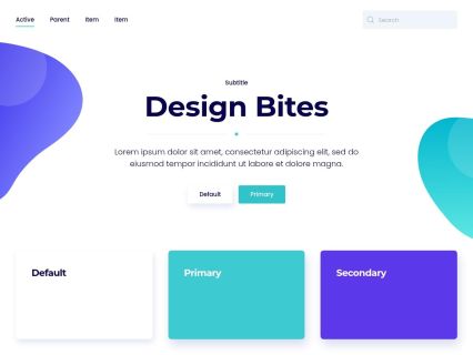 Design Bites Joomla Template White Turquoise Style