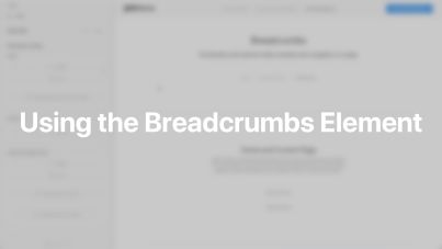 Breadcrumbs Element Documentation Video for Joomla