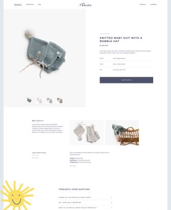 Knitted Baby Suit Layout