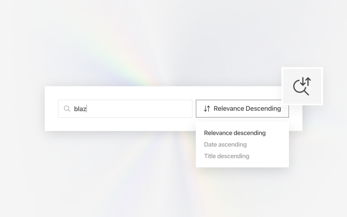Joomla search ordering element