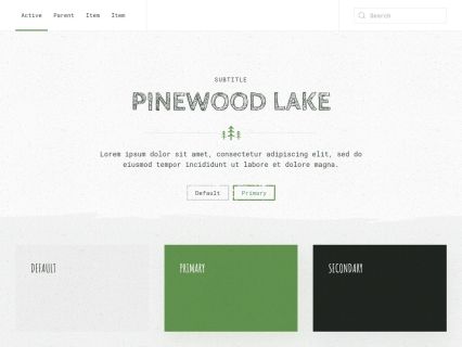 Pinewood Lake Joomla Template Light Green Style