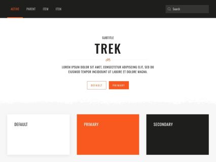 Trek Joomla Template White Orange Style
