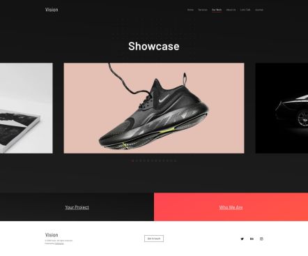 Vision WordPress theme Portfolio Layout