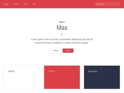 Max Joomla Template White Red Style