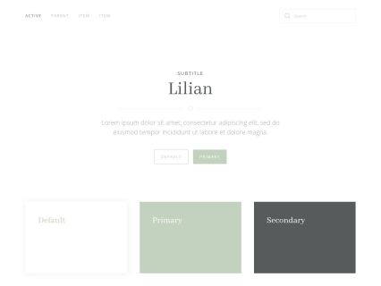 Lilian Joomla Template White Green Style