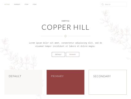 Copper Hill WordPress Theme White Red Style