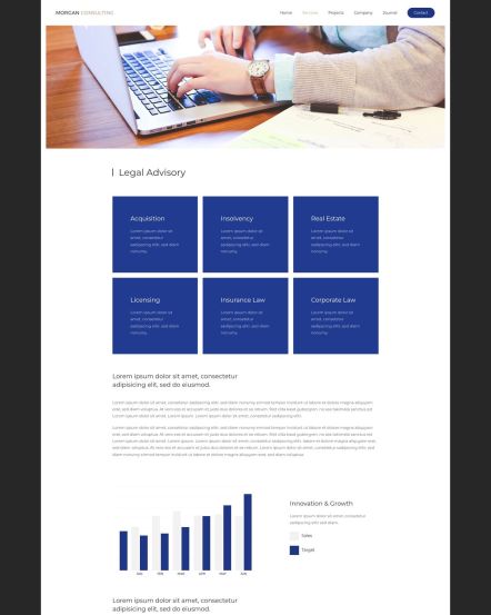 Morgan Consulting Joomla template Service Post Layout