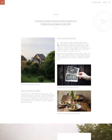 Copper Hill WordPress theme About Layout