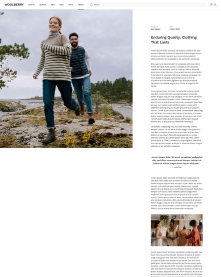 Woolberry Joomla template Post Layout