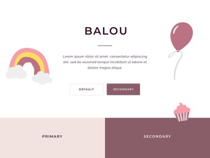 Balou Joomla Template White Pink Style