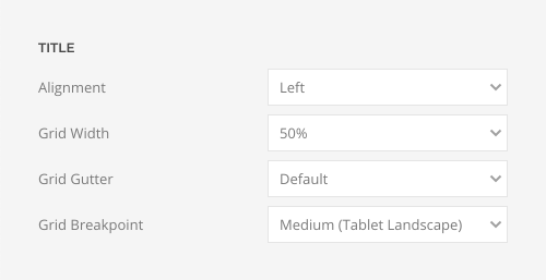 Panel Title Options