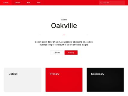 Oakville Joomla Template White Red Style