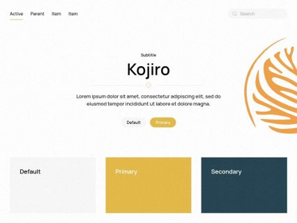 Kojiro Joomla Template White Yellow Style