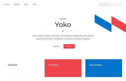 Yoko Joomla template UI Elements in Default Style