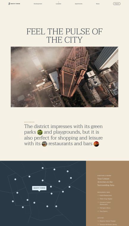 Gravity Tower WordPress Theme Features Layout