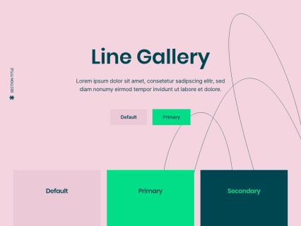 Line Gallery WordPress Theme Colored Green Style