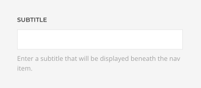 Menu item subtitles