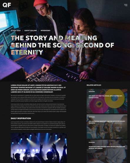 Quantum Flares Joomla template Post Layout