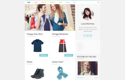 Vida WordPress Theme Turquoise Style