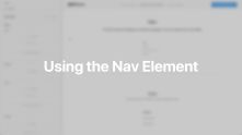 Nav Element Documentation Video for Joomla
