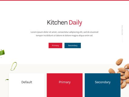 Kitchen Daily WordPress Theme White Red Style