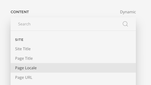 Page locale and page URL fields