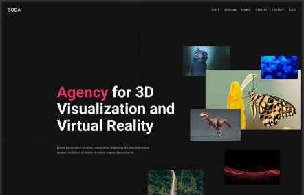 Soda Joomla template Home Page in White Pink Style