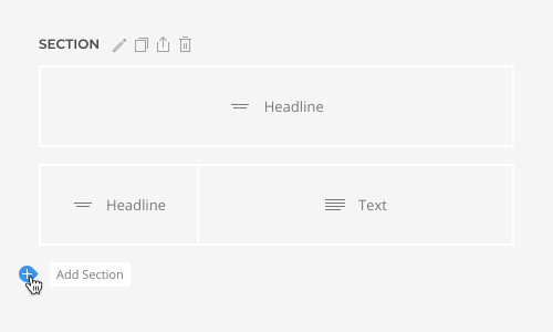 Section actions