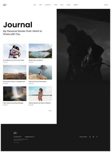 Jack Baker Joomla template Post Index Layout