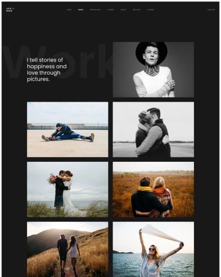 Jack Baker Joomla template Portfolio Layout