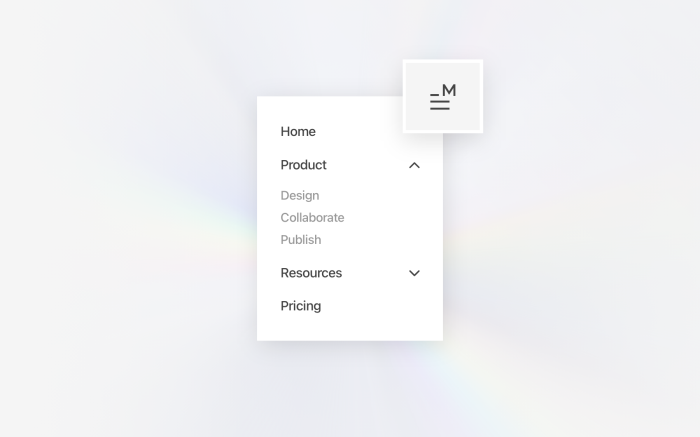 Menu element